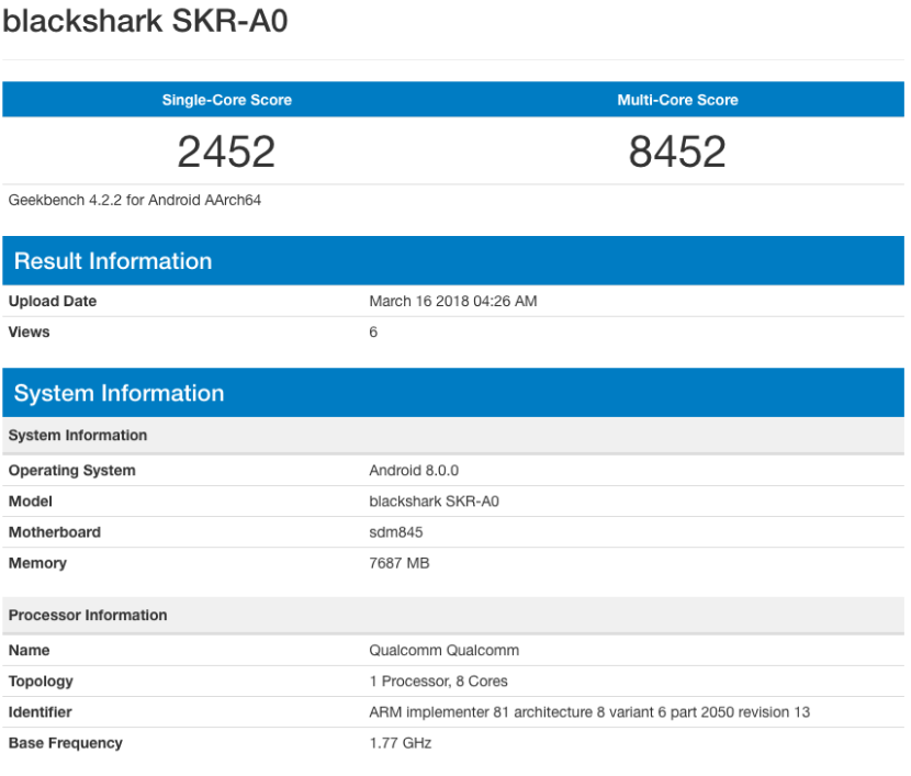 Игровой смартфон Xiaomi BlackShark представят 13 апреля