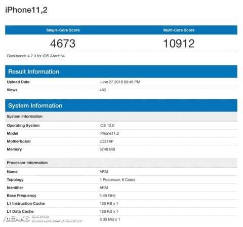 Неизвестный iPhone бьет рекорды производительности в GeekBench