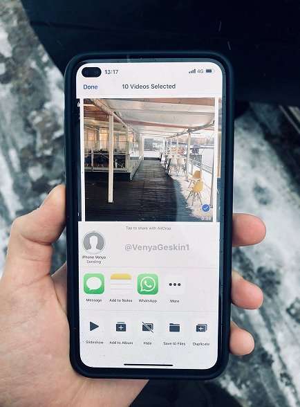 В сеть попала фотография нового iPhone с дыркой в экране