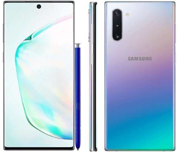 Samsung Galaxy Note 10 показали на официальных рендерах