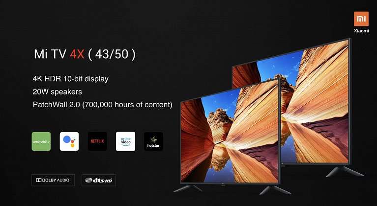 Xiaomi представила четыре новых телевизора Mi TV 4X