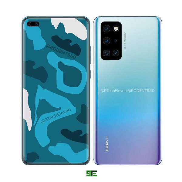 Флагманы Huawei P40 и P40 Pro показали на качественных рендерах