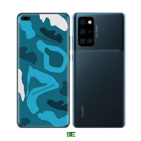 Флагманы Huawei P40 и P40 Pro показали на качественных рендерах