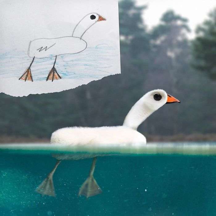 Мастер фотошопа превращает детские рисунки в реальность. Попробуйте не рассмеяться