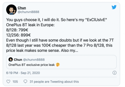 Ждали бюджетный флагман OnePlus 8T? Забудьте, у него будет заоблачная цена