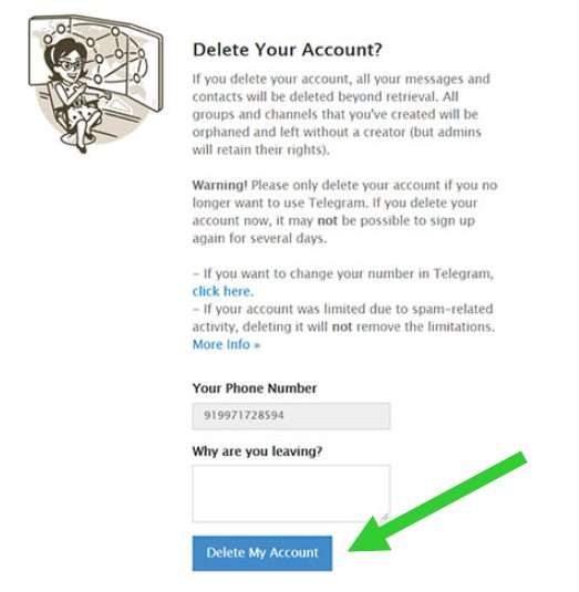 Как удалить аккаунт в Telegram навсегда