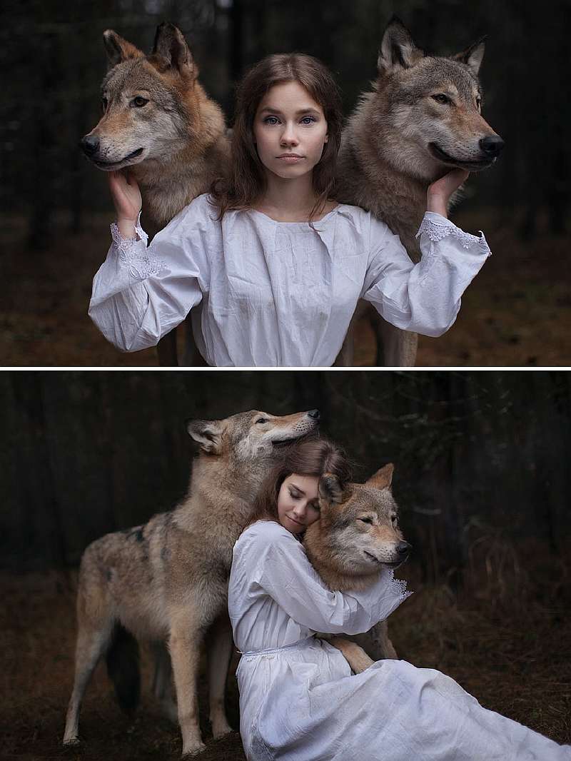 Волшебное единство животных и людей: 40 фотографий от девушки из России