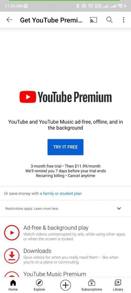 Забираем бесплатный YouTube Premium на 3 месяца. Как сэкономить 600 рублей на подписке