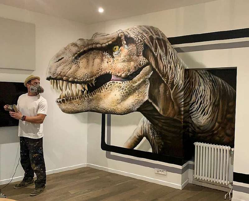 Французский уличный художник рисует 3D-граффити, и это зрелище не для слабонервных (30 фото)
