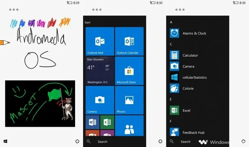 Посмотрите, как выглядит Microsoft Andromeda. Отмененный конкурент для iOS и Android