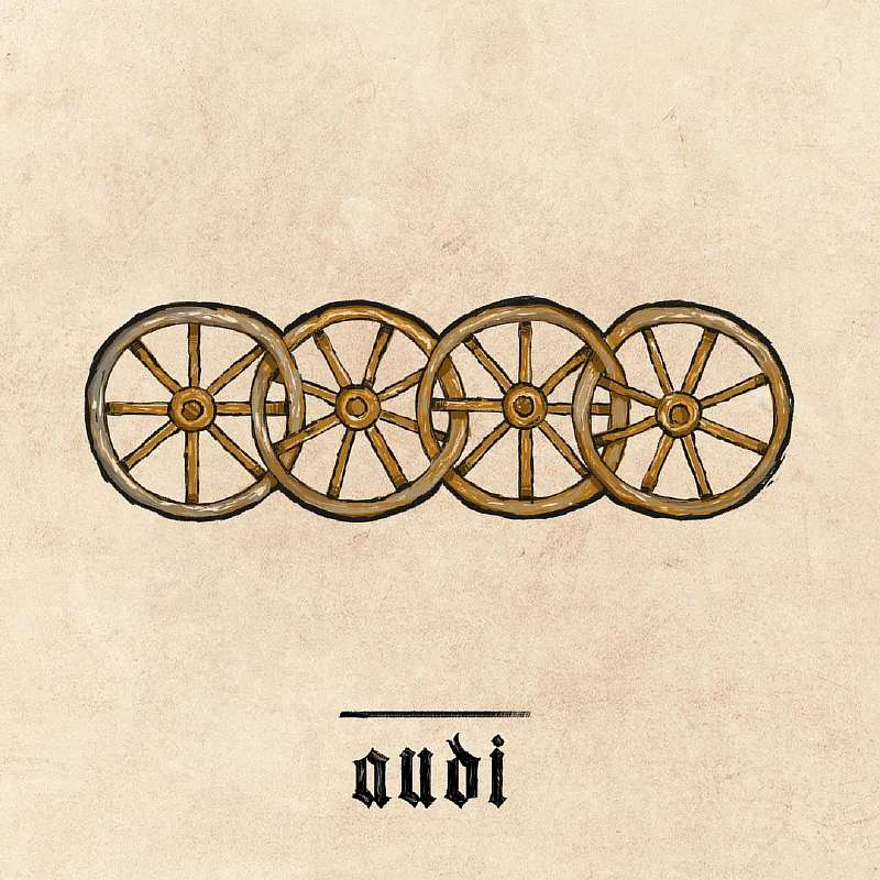 13 логотипов известных компаний в средневековом стиле. От AUDI до Яндекса