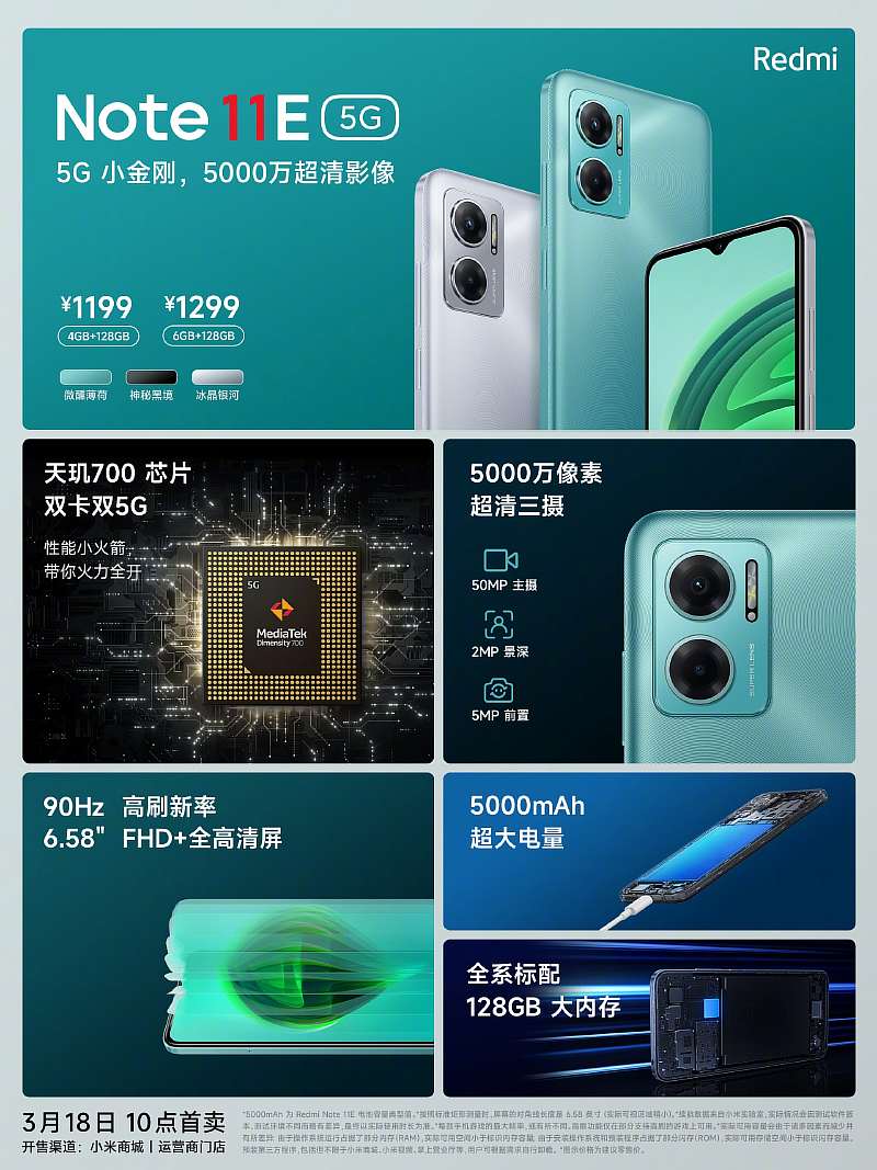 Представлен Redmi Note 11E. Бюджетник с необычным дизайном и игровым процессором
