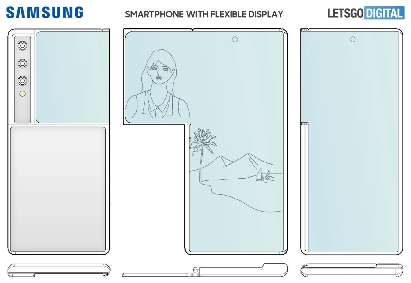 Это будет самый странный смартфон Samsung Galaxy. В форме буквы «Г»