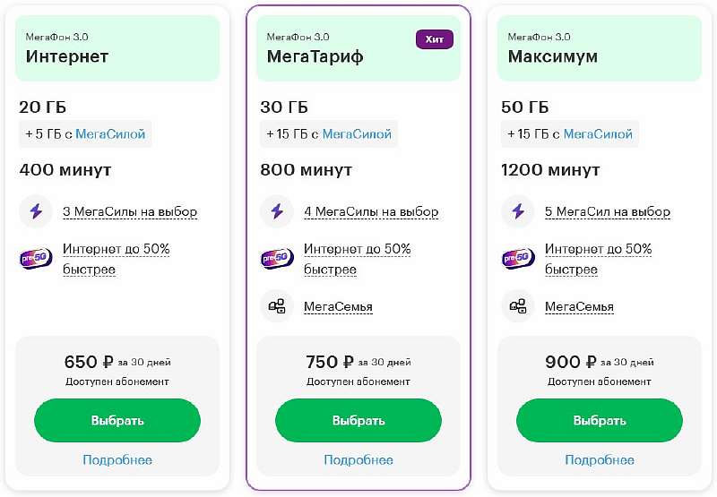 5 самых дешевых тарифов Мегафон. Выгодные для звонков, интернета, без абонентской платы