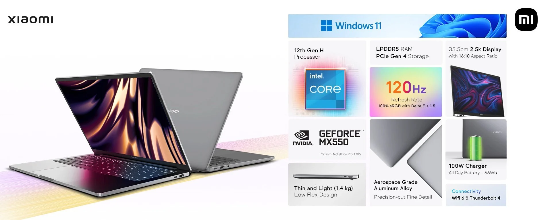Новый Xiaomi Notebook Pro 120 очень напоминает MacBook Pro на Windows