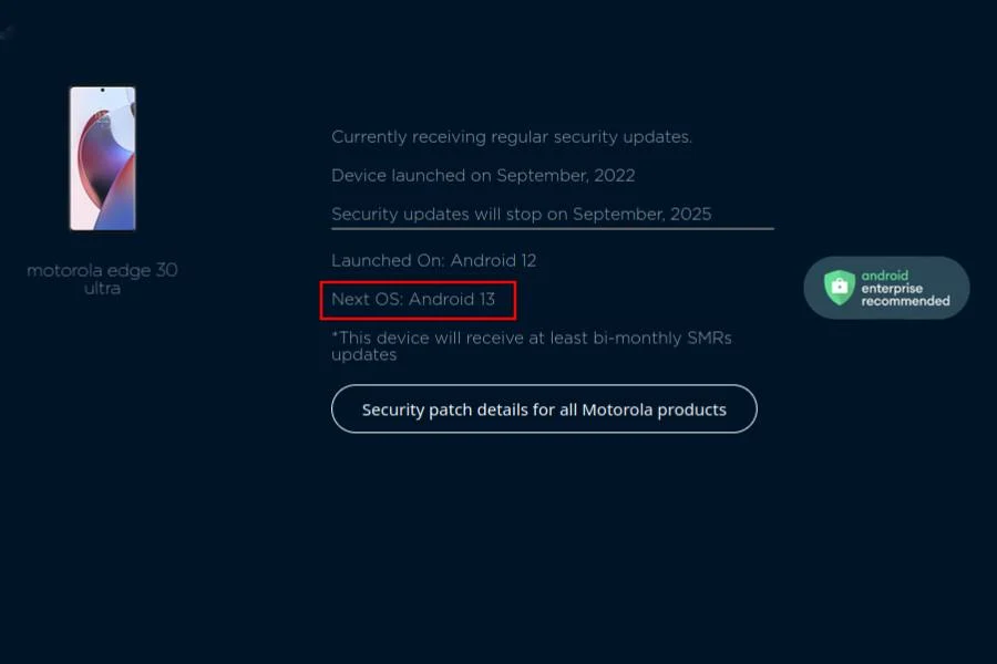 Motorola назвала смартфоны, которые получат обновление до Android 13