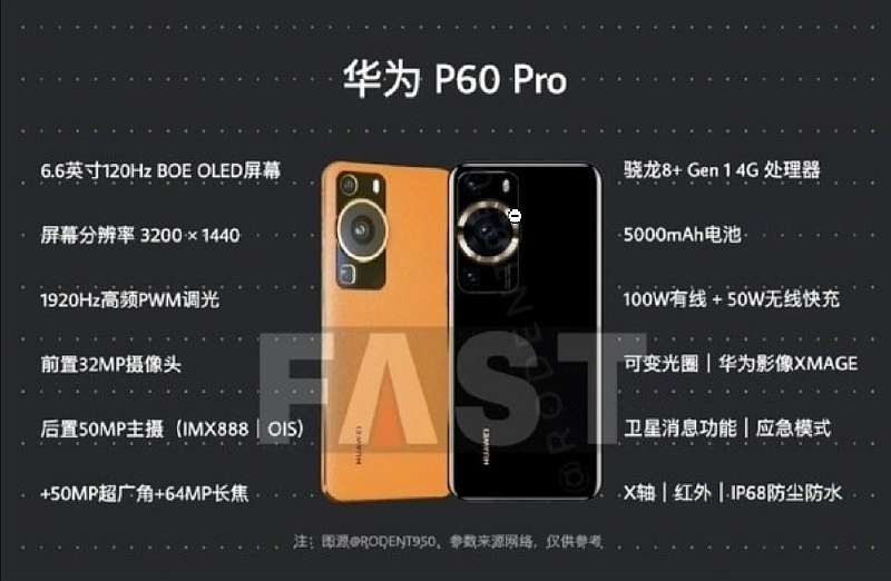 Каким будет Huawei P60? Известны характеристики и цена китайского флагмана