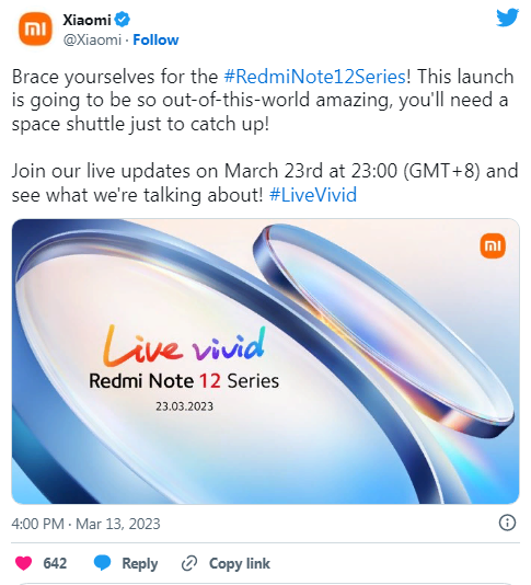 Xiaomi объявила дату выхода глобальной версии Redmi Note 12