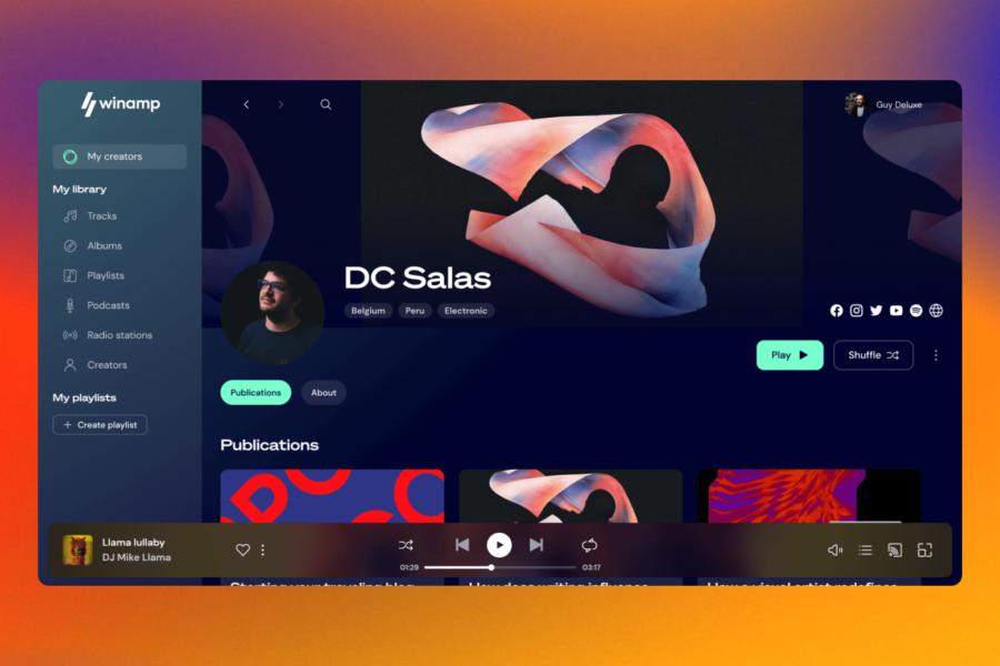 Из легендарного Winamp сделали конкурента Spotify. Теперь это стриминговый сервис