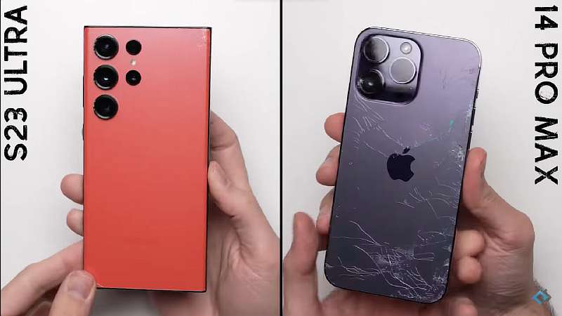 Дроп-тест сравнение: iPhone 14 Pro Max против Samsung Galaxy S23 Ultra