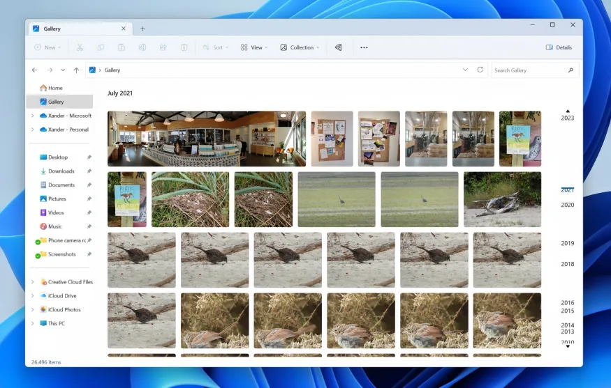 В проводнике Windows 11 появилось новое приложение «Галерея». Как оно работает?