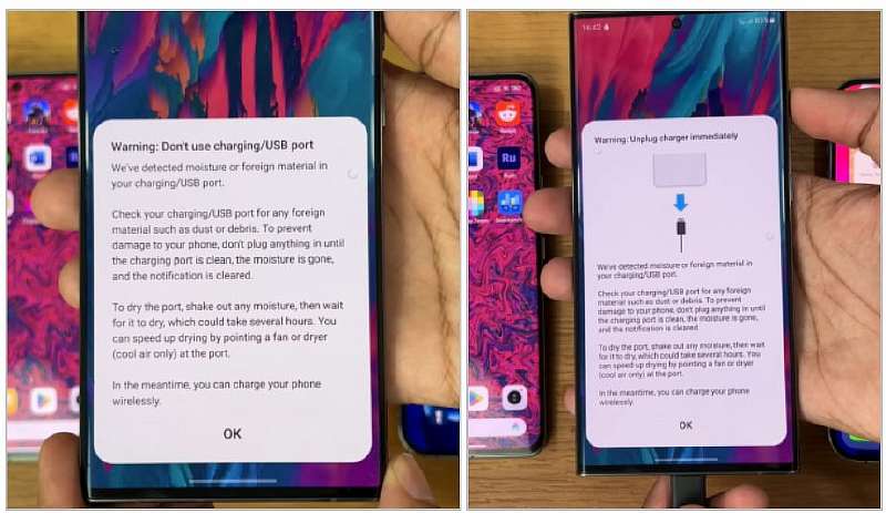 Как смартфоны IP68 реагируют на зарядку с водой в Type-C разъеме? Есть принципиальная разница