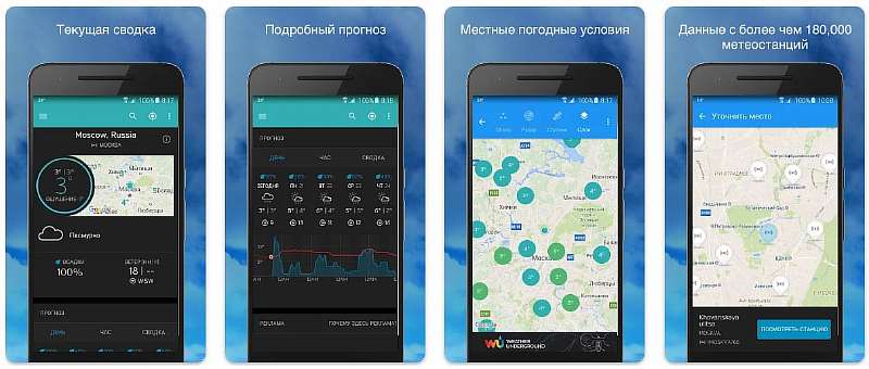 Рейтинг лучших приложений погоды для телефонов Android