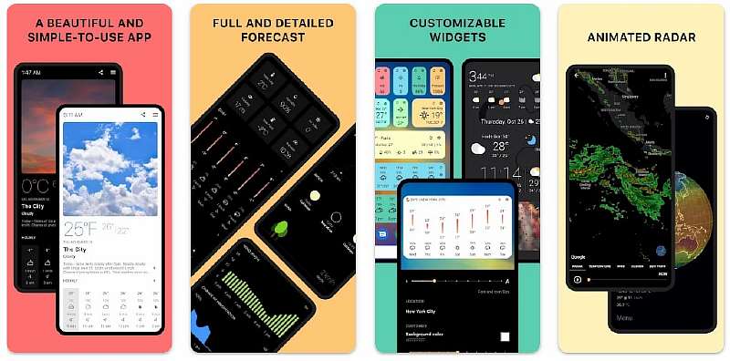 Рейтинг лучших приложений погоды для телефонов Android