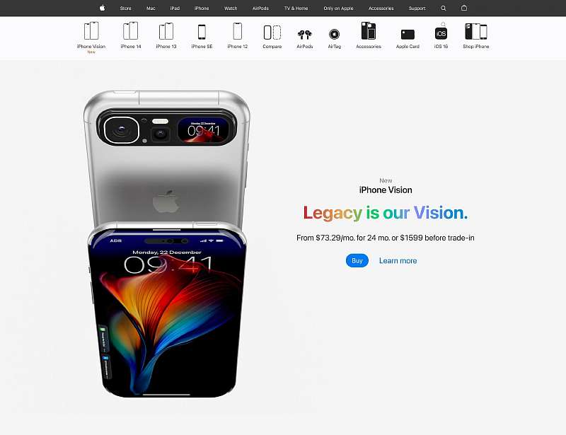 Как может выглядеть роскошный iPhone в стиле Apple Vision Pro? Вам вряд ли такое понравится