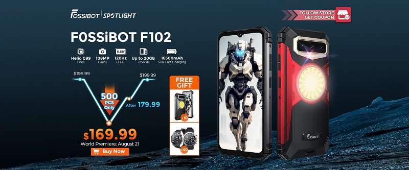 Новый защищенный хит FOSSiBOT F102 появился на Али. Девайс временно отдают по отличной цене