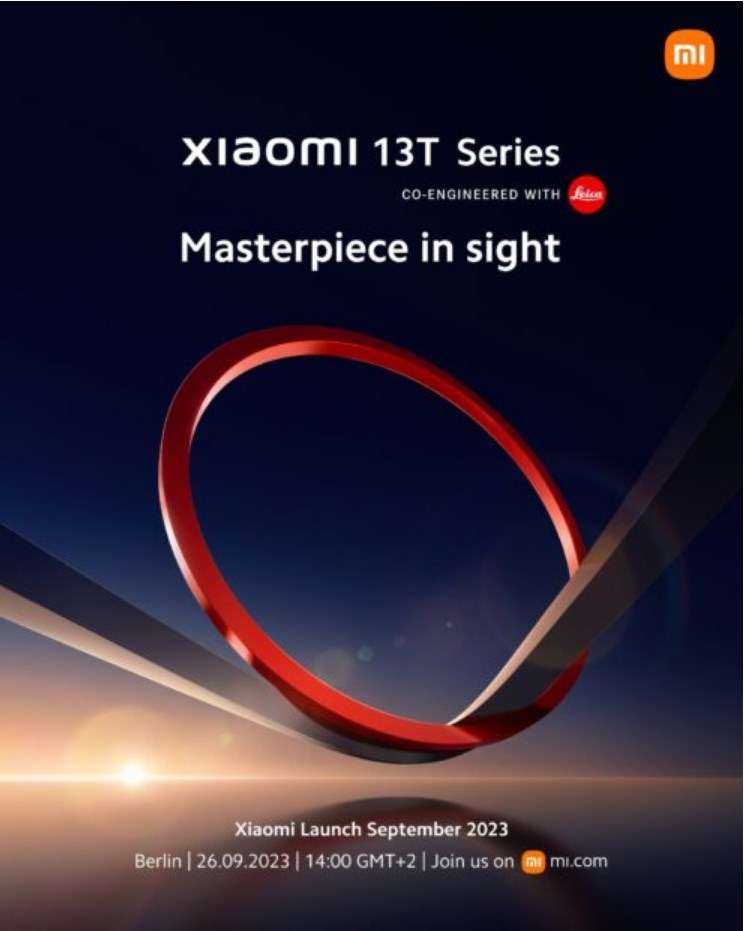 Xiaomi подтвердила: новые флагманы Xiaomi 13T и 13T Pro выйдут 26 сентября