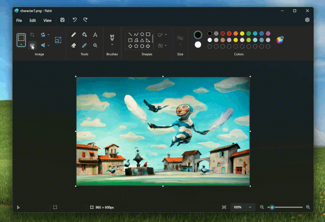 Paint здорово прокачали. Удалить фон изображения теперь можно одним щелчком мыши