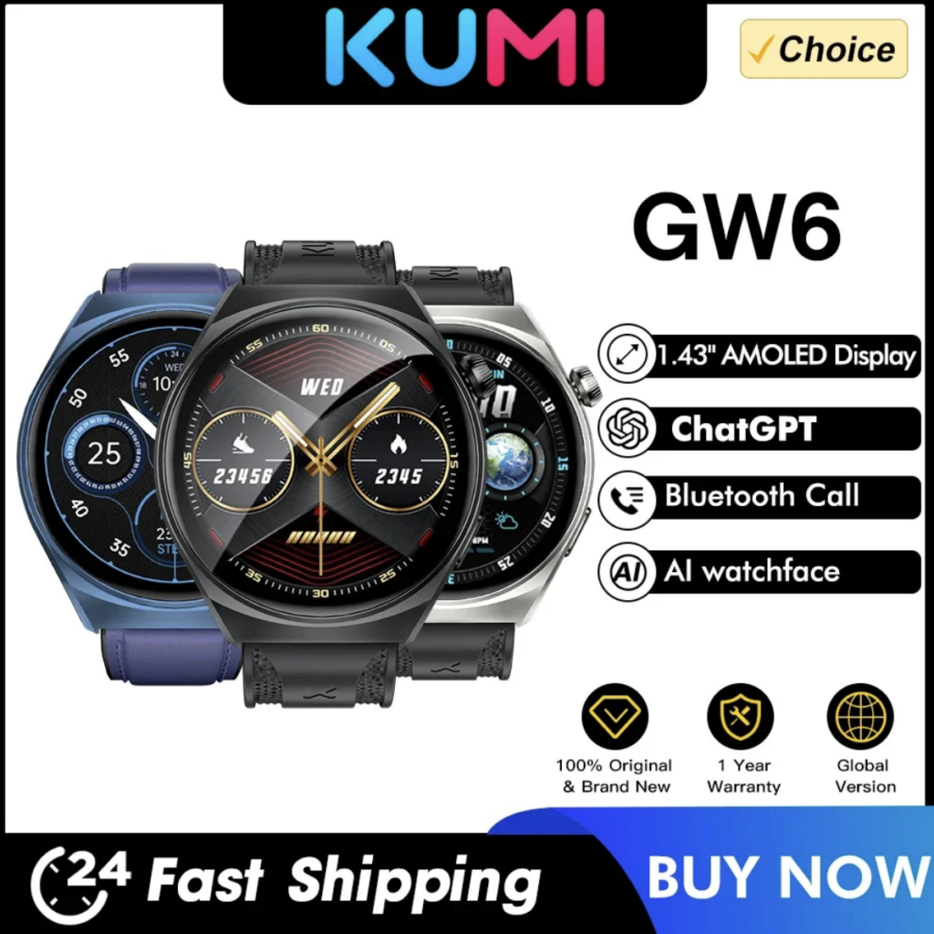 Умные часы KUMI GW6: революция в области здравоохранения и технологий