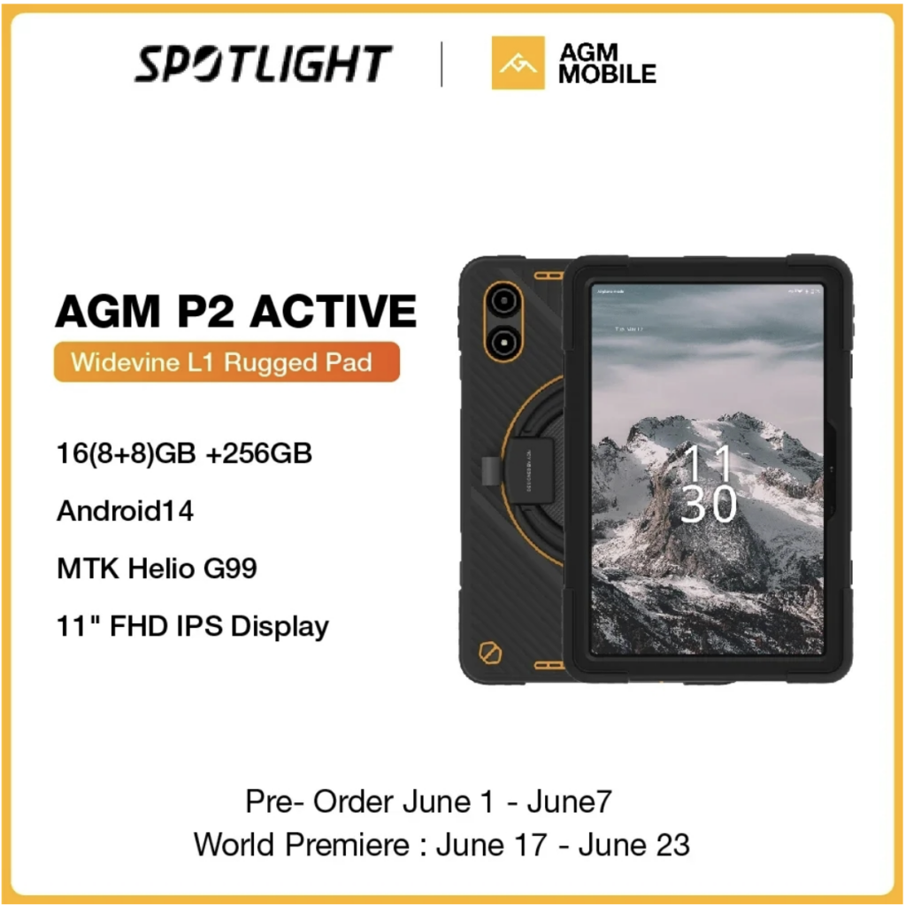 GM представляет новый планшет PAD P2 ACTIVE: сочетание прочности и передовых технологических функций.